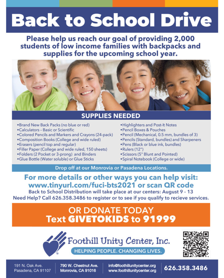 Back to School Drive: Please help us reach our goal of helping low ...